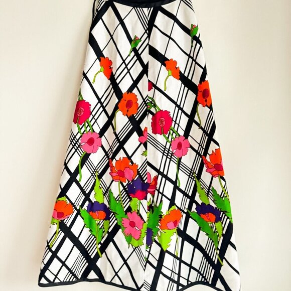 Vintage 70s Colourful Floral Print Reversible Wrap Maxi Skirt s - Picture 6 of 6